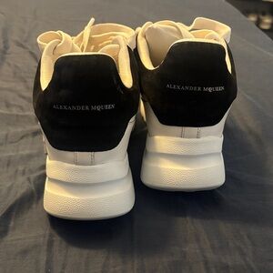 Alexander McQueen Black and Cream Sneakers